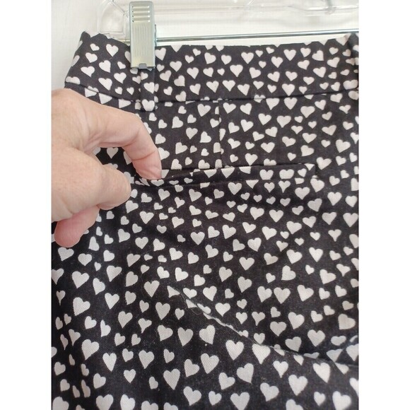 J. Crew Black and White Cropped Heart Pants - Picture 5 of 12